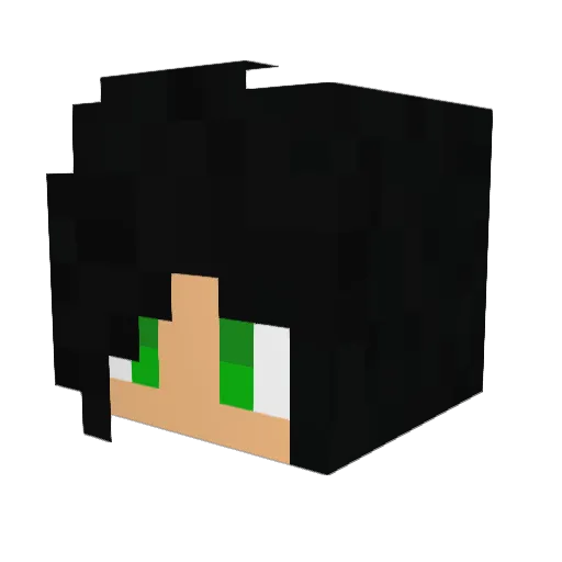 Corvus046 Minecraft avatar head, 3D render