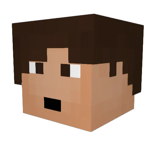 Corvus712 Minecraft avatar head, 3D render