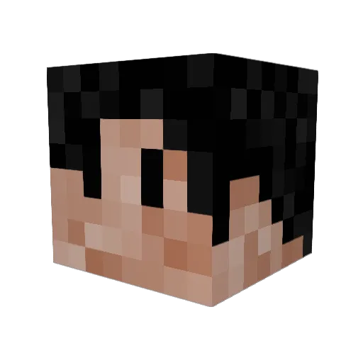 Corvus777 Minecraft avatar head, 3D render