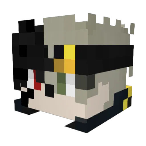 CorvusMajor Minecraft avatar head, 3D render