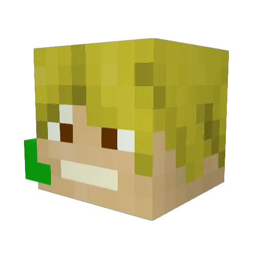 CoryBorek Minecraft avatar head, 3D render