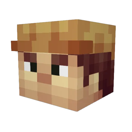Corydob Minecraft avatar head, 3D render