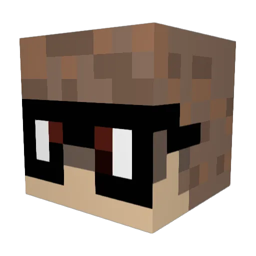 Coryisbomb Minecraft avatar head, 3D render