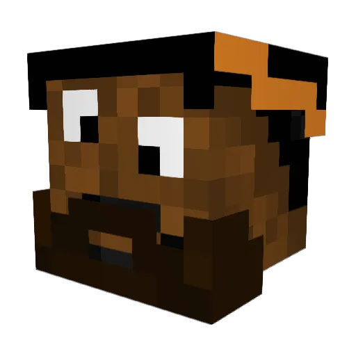 CosJ_06 Minecraft avatar head, 3D render