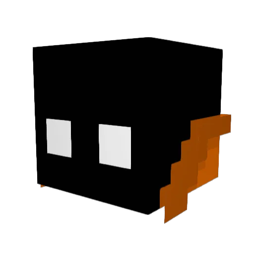 CosMicbk Minecraft avatar head, 3D render