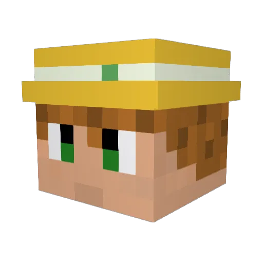 Cosalpino Minecraft avatar head, 3D render
