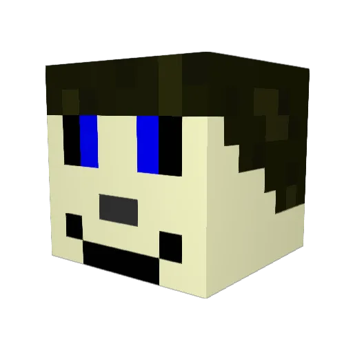 Cosbian Minecraft avatar head, 3D render