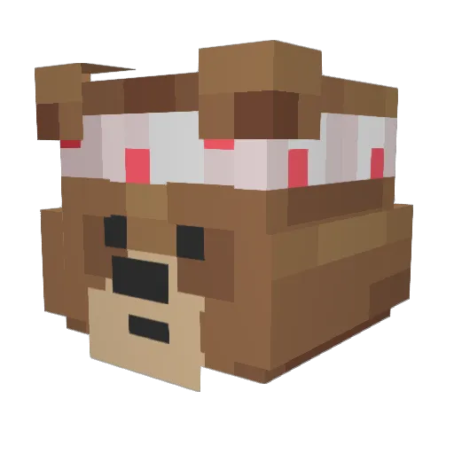 Cosco Minecraft avatar head, 3D render