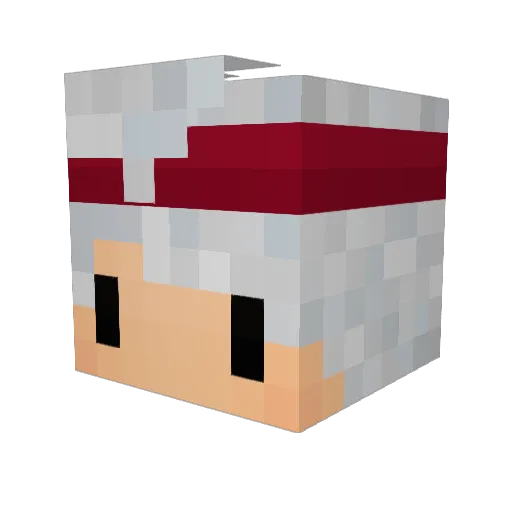 Coscuu Minecraft avatar head, 3D render