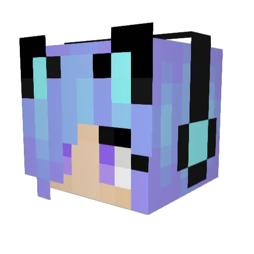Cosile Minecraft avatar head, 3D render