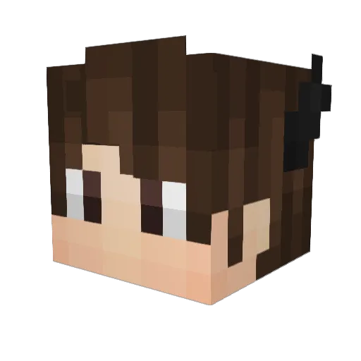Cosity Minecraft avatar head, 3D render