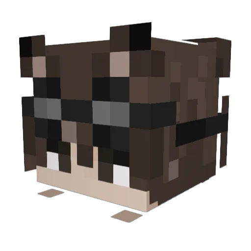 Cosiyo Minecraft avatar head, 3D render