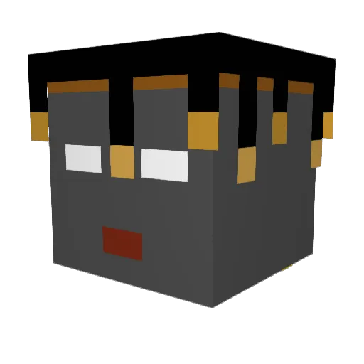 CoskyL Minecraft avatar head, 3D render