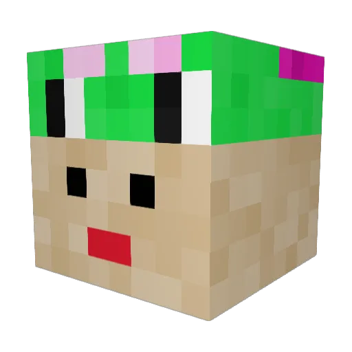 Coslubktos9 Minecraft avatar head, 3D render