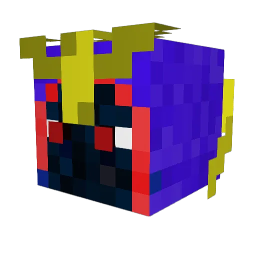 Cosm01k Minecraft avatar head, 3D render