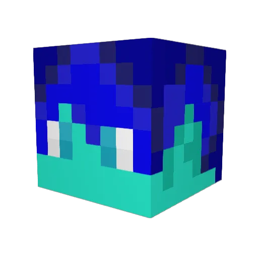 Cosm1cdog Minecraft avatar head, 3D render