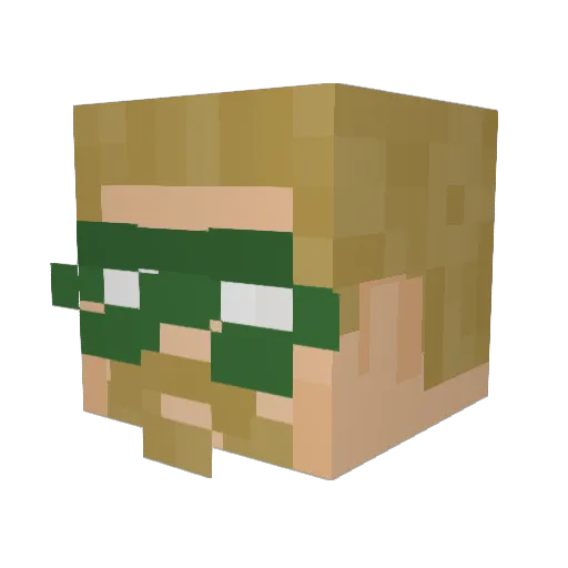 Cosmaaje Minecraft avatar head, 3D render