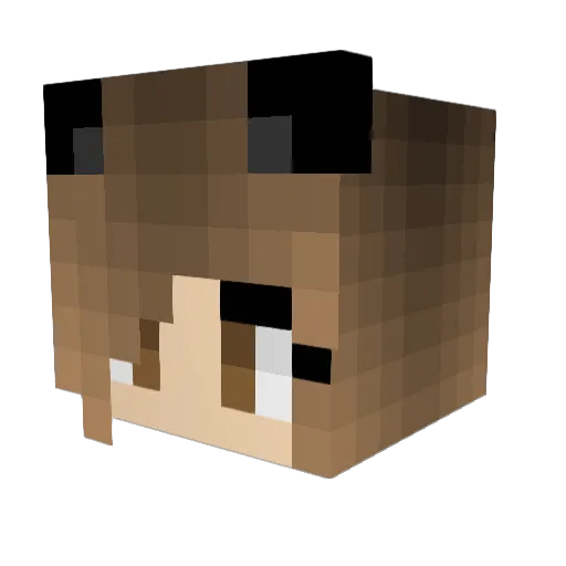 Cosmetics Minecraft avatar head, 3D render