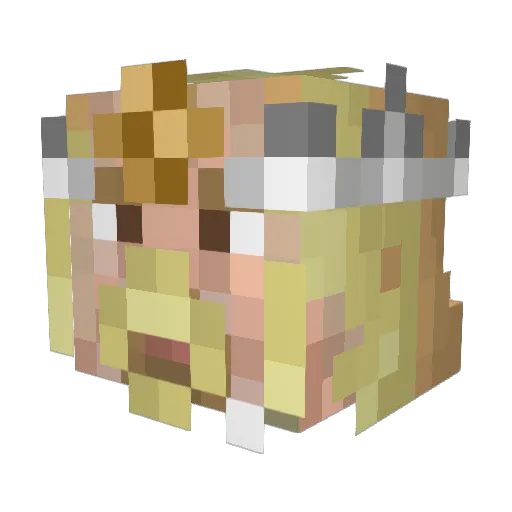 CosmiCon321 Minecraft avatar head, 3D render