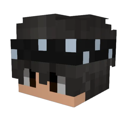 Cosmic078 Minecraft avatar head, 3D render
