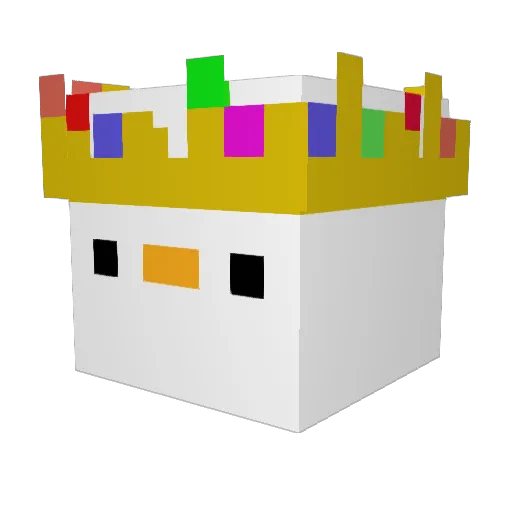 CosmicAI Minecraft avatar head, 3D render