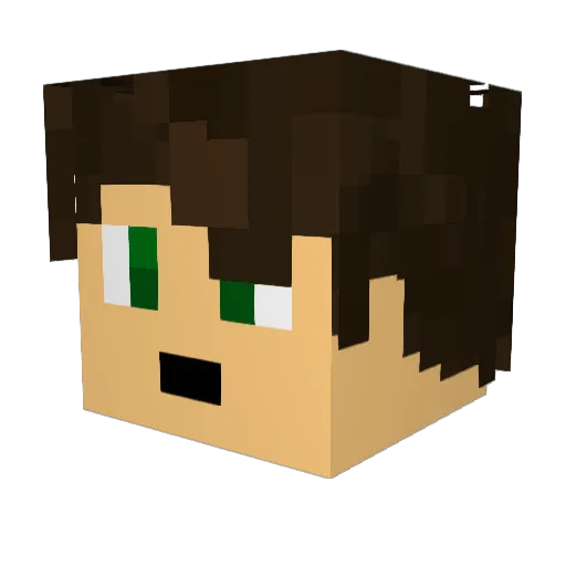 CosmicChase Minecraft avatar head, 3D render