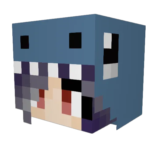 CosmicCrater_ Minecraft avatar head, 3D render