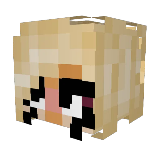 CosmicDay Minecraft avatar head, 3D render
