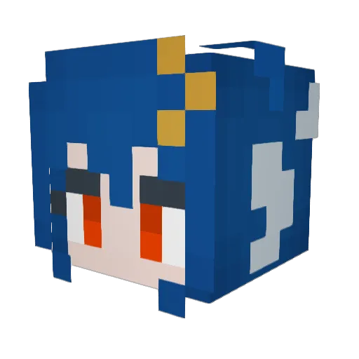 CosmicDragussy Minecraft avatar head, 3D render