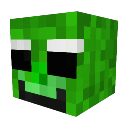 CosmicFrog Minecraft avatar head, 3D render