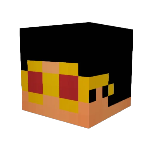 CosmicGaming120x Minecraft avatar head, 3D render