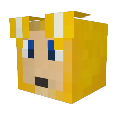 CosmicGuppy Minecraft avatar head, 3D render