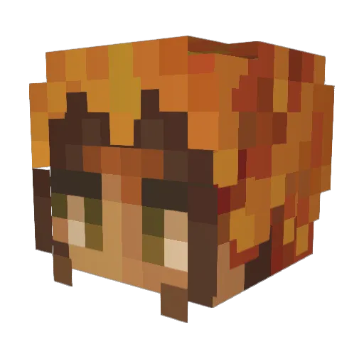 CosmicOcean3 Minecraft avatar head, 3D render