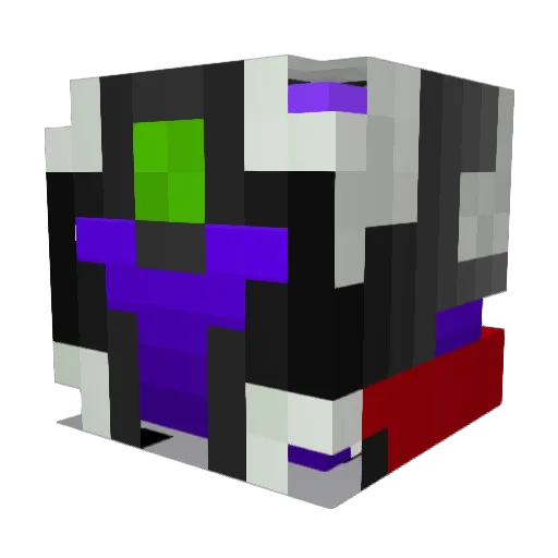 CosmicZebi Minecraft avatar head, 3D render