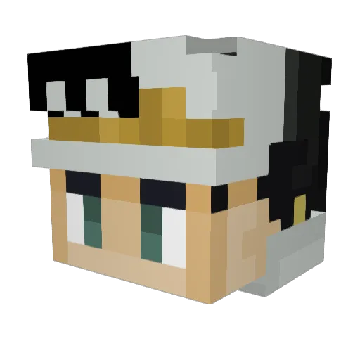 Cosmiclagomorph Minecraft avatar head, 3D render