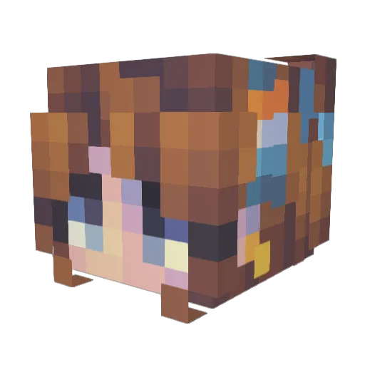 Cosmicland Minecraft avatar head, 3D render