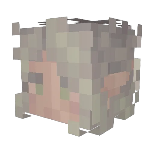 Cosmiel Minecraft avatar head, 3D render