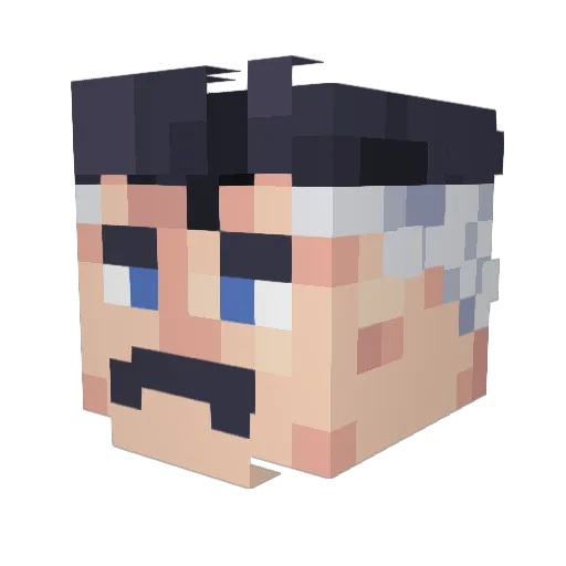 Cosmik23 Minecraft avatar head, 3D render