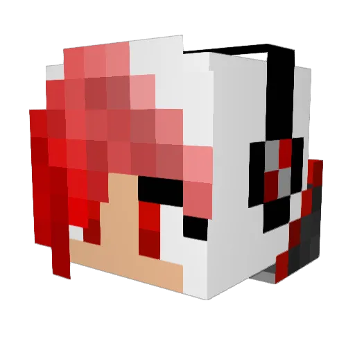 CosmikWolf Minecraft avatar head, 3D render