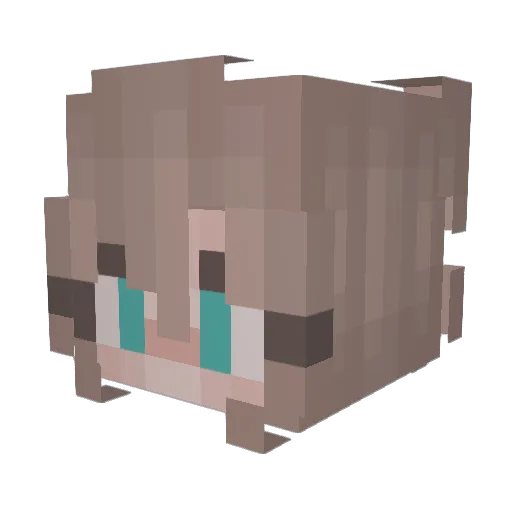 Cosmila Minecraft avatar head, 3D render