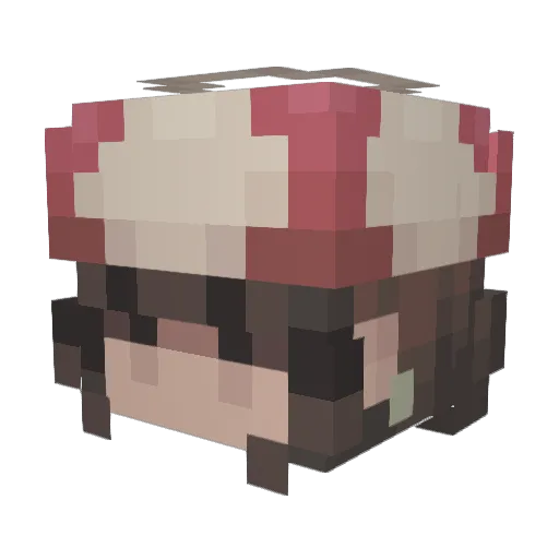 Cosminna Minecraft avatar head, 3D render