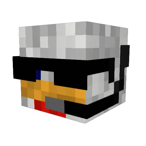 CosmixChicken Minecraft avatar head, 3D render