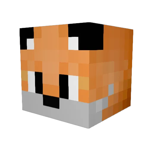 CosmoCraft_ Minecraft avatar head, 3D render