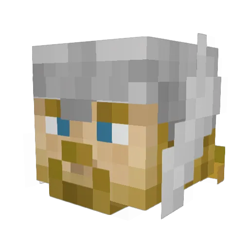 CosmoMine Minecraft avatar head, 3D render