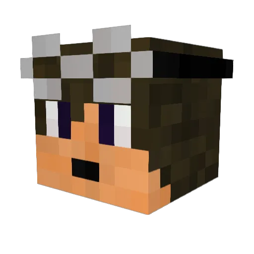 CosmoRawr Minecraft avatar head, 3D render