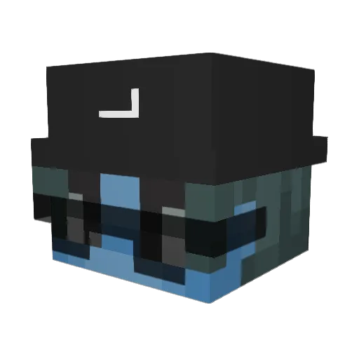 CosmoRider2 Minecraft avatar head, 3D render