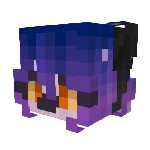 Cosmo_Kuro Minecraft avatar head, 3D render