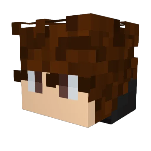 Cosmolaxy Minecraft avatar head, 3D render