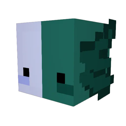 Cosmoleon Minecraft avatar head, 3D render