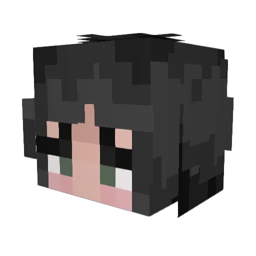 Cosmophobiac Minecraft avatar head, 3D render